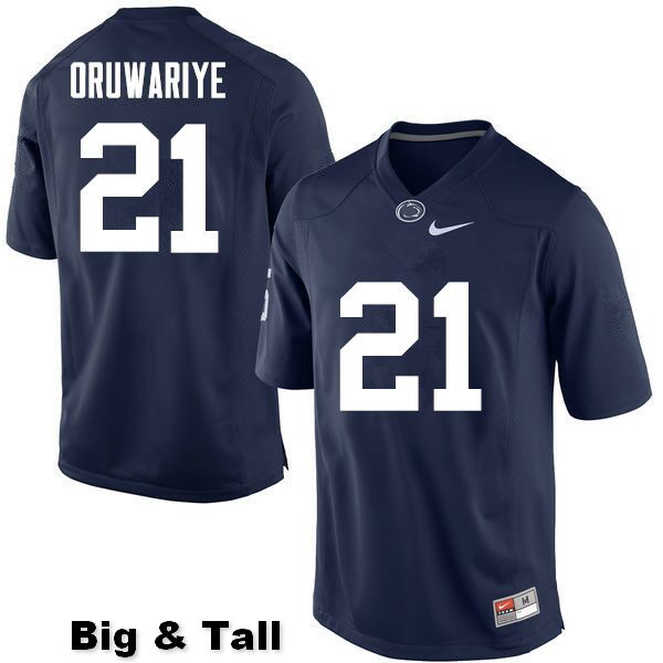 NCAA Nike Men's Penn State Nittany Lions Amani Oruwariye #21 College Football Authentic Big & Tall Navy Stitched Jersey AMP7898VB